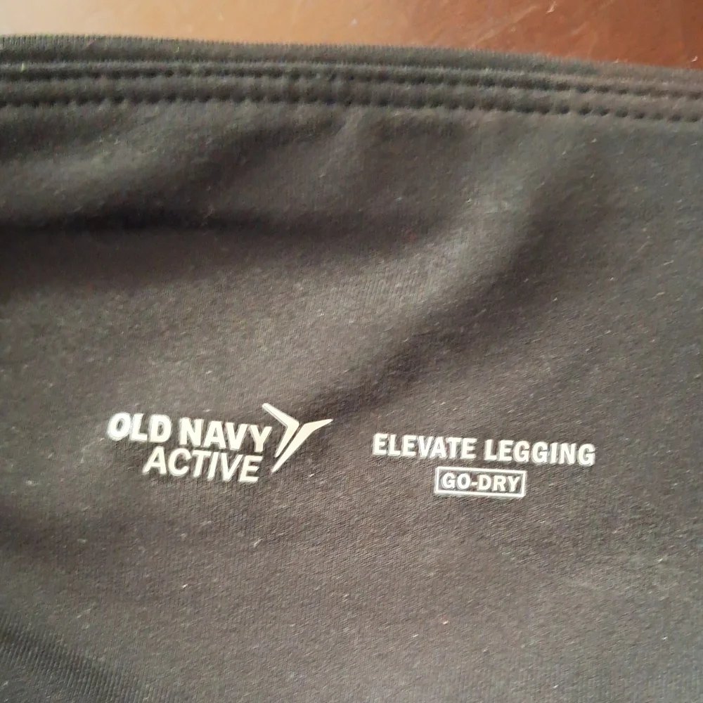 Black Leggings with Textured Shiny Panels